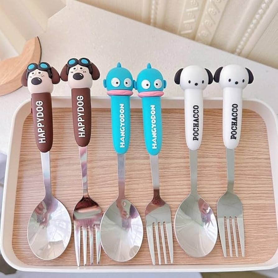 Amazon｜グルミット ハンギョドン ポチャッコ カトラリーセット